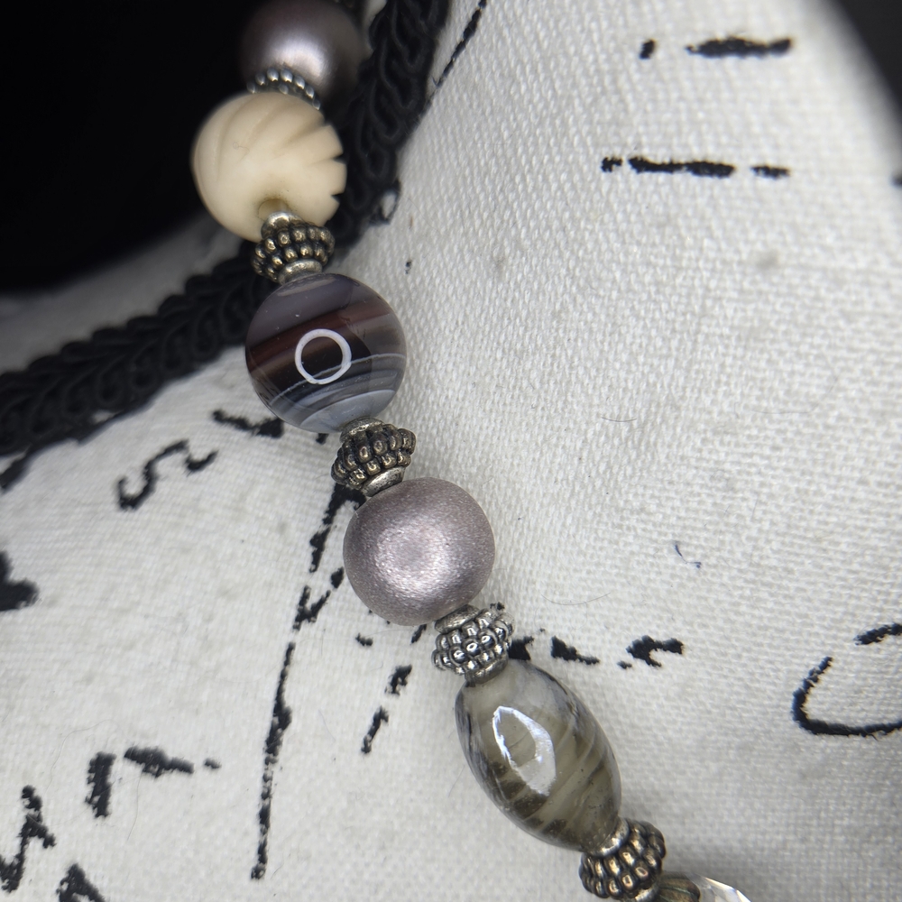 Chico's Silver and Cream Pendant Necklace - Picture 7 of 9